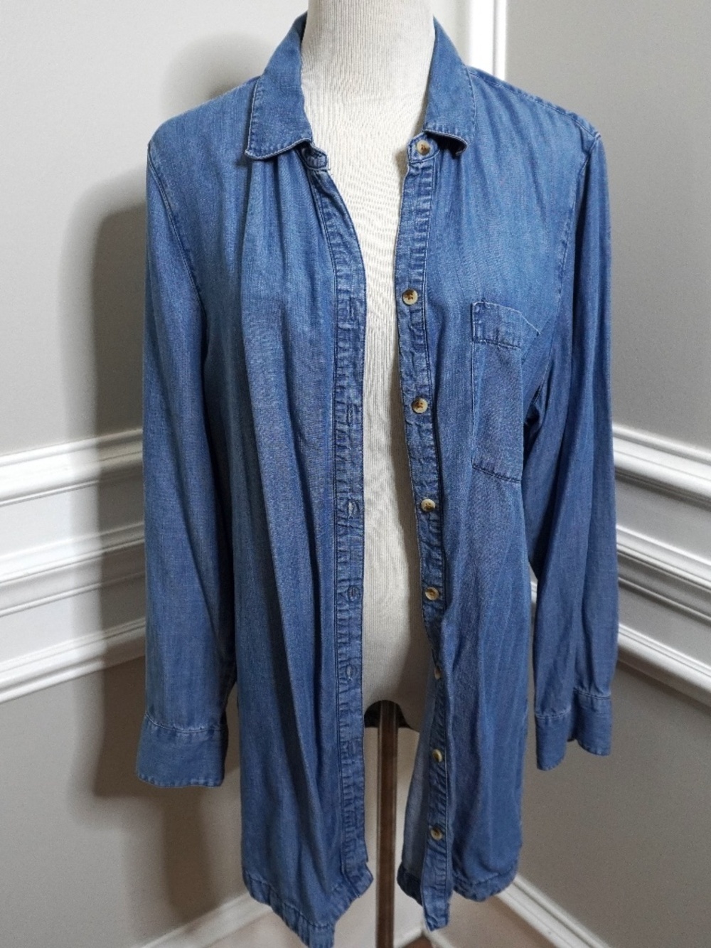 Chico's Denim Shirt, Size 2